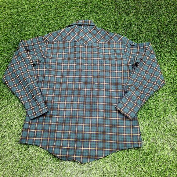 Vintage Stir-Ups Plaid Pearl-Snap Button Shirt L 16.5 23x29 - Picture 2 of 10